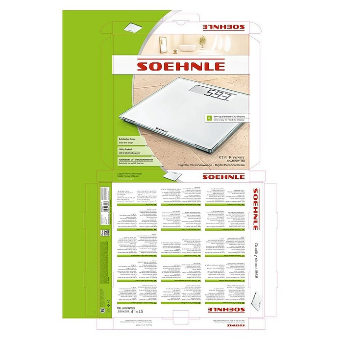 Digitale Waage Style Sense Comfort 100 (Digital, Belastbarkeit: 180 kg) | BAUHAUS
