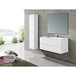 Camargue Mueble de lavabo Módena 1 seno (L x An x Al: 45 x 120 x 50 cm, Blanco, Brillante)