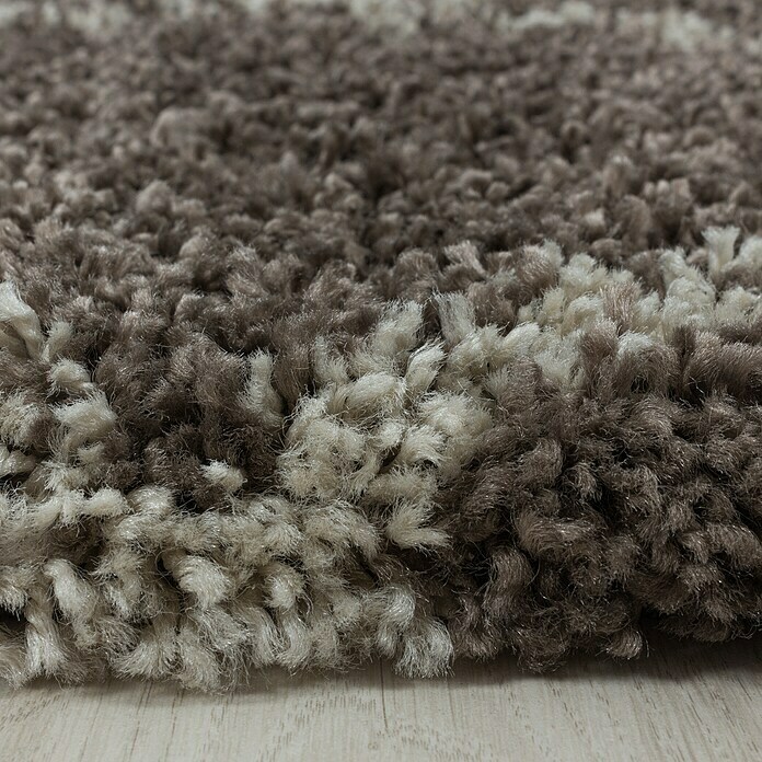 Hochflorteppich Alvor 3401 (Taupe, Durchmesser: 120 cm, 100 % Polypropylen) | BAUHAUS