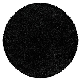 Hochflorteppich Sydney 3000 (Schwarz, Durchmesser: 120 cm, 100% Polypropylen)