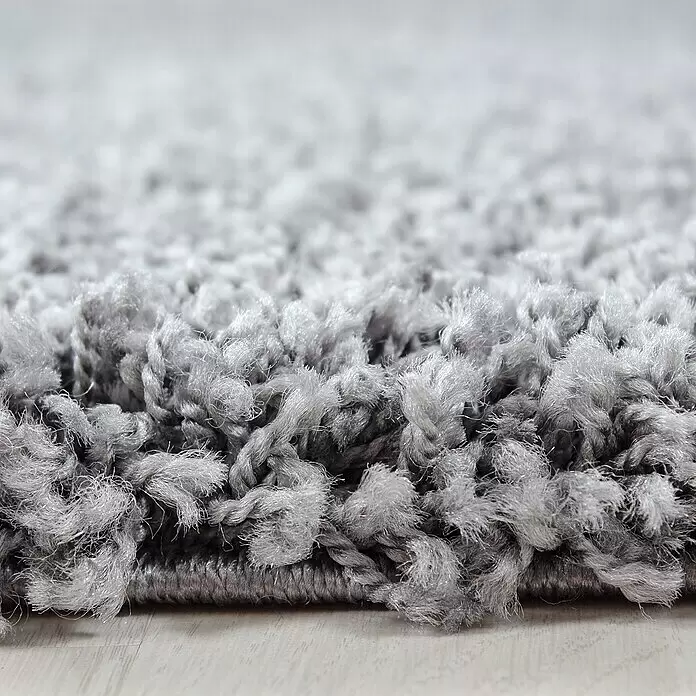 Hochflorteppich Life 1500Light Grey, Durchmesser: 80 cm, 100% Polypropylen