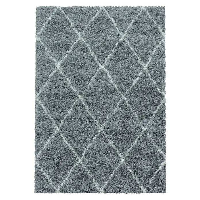 Hochflorteppich Alvor 3401Grau, 370 x 280 cm, 100 % Polypropylen
