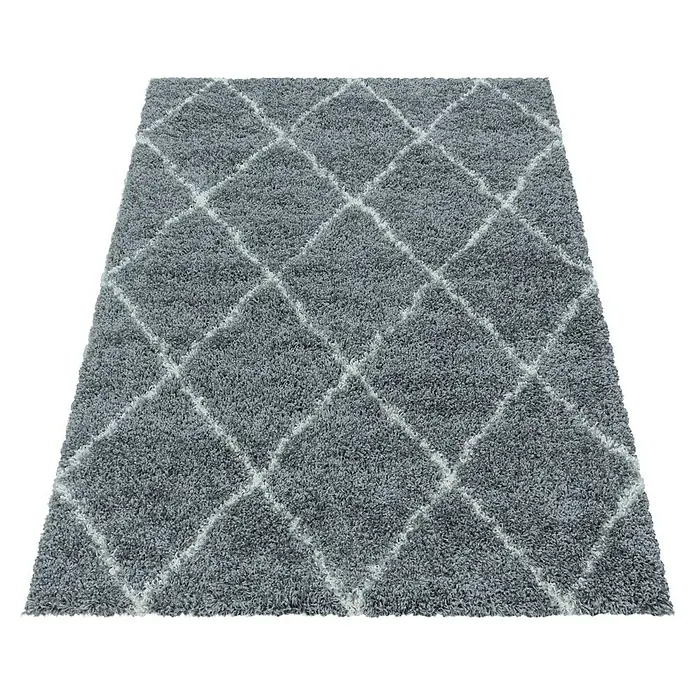 Hochflorteppich Alvor 3401Grau, 370 x 280 cm, 100 % Polypropylen
