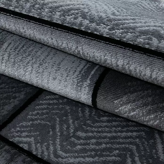 Kurzflorteppich Plus 8007Schwarz, 290 x 200 cm, 100% Polypropylen