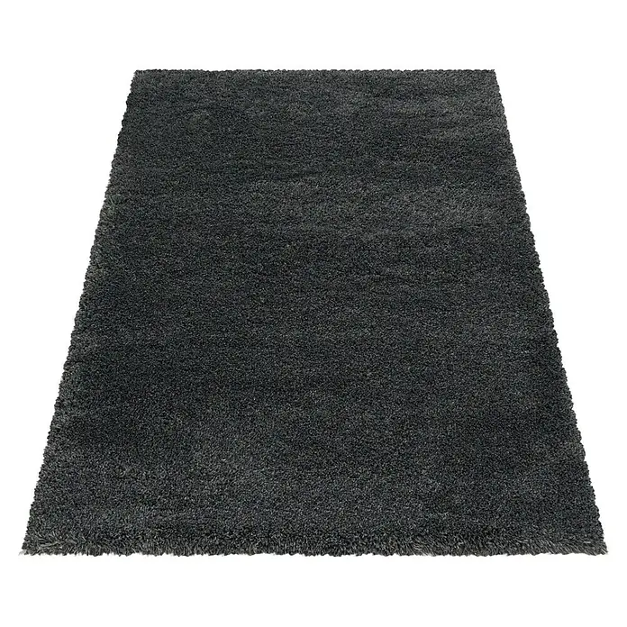 Hochflorteppich Fluffy 3500 - Grau, 170 x 120 cm, 100 % Polypropylen - Grauer, zotteliger Teppich für den Innenbereich, der Komfort und Stil in jeden Raum bringt. Der weiche Teppich hat eine dichte Textur.