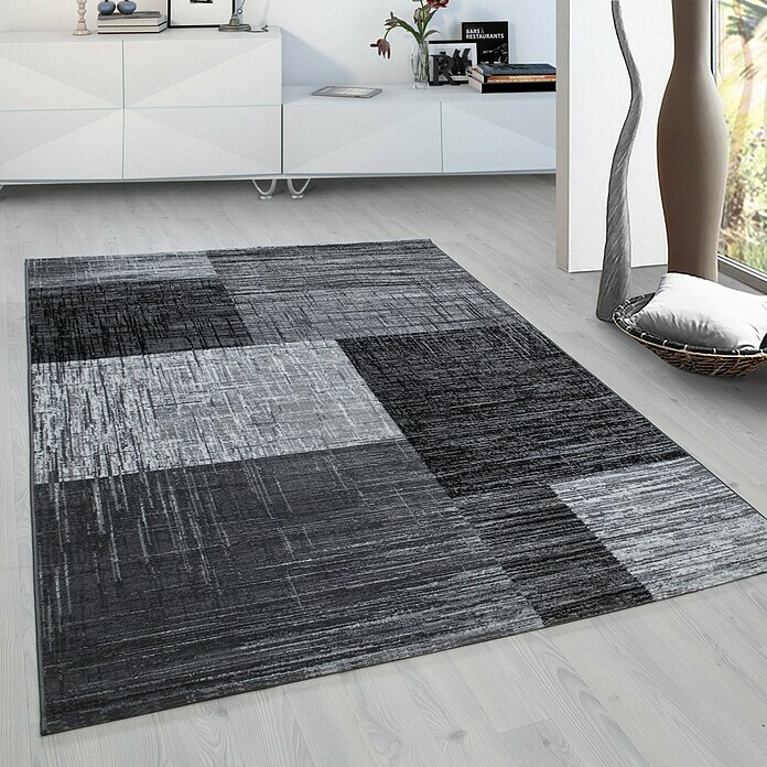 Kurzflorteppich Plus 8001 (Schwarz, 170 x 120 cm, 100% Polypropylen) | BAUHAUS