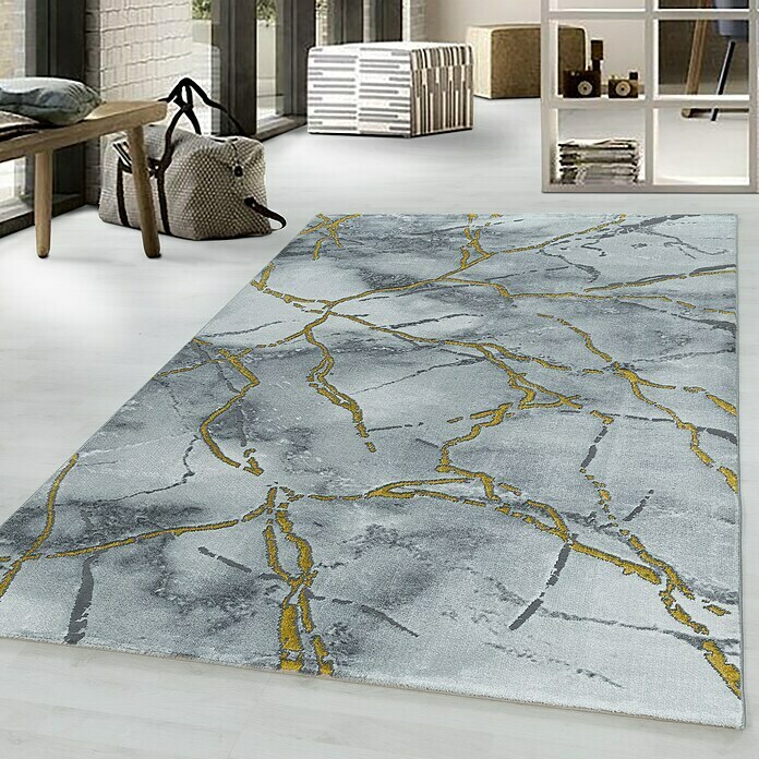 Kurzflorteppich Naxos 3815 (Gold, 170 x 120 cm, 80% Polypropylen, 20% Polyester) | BAUHAUS