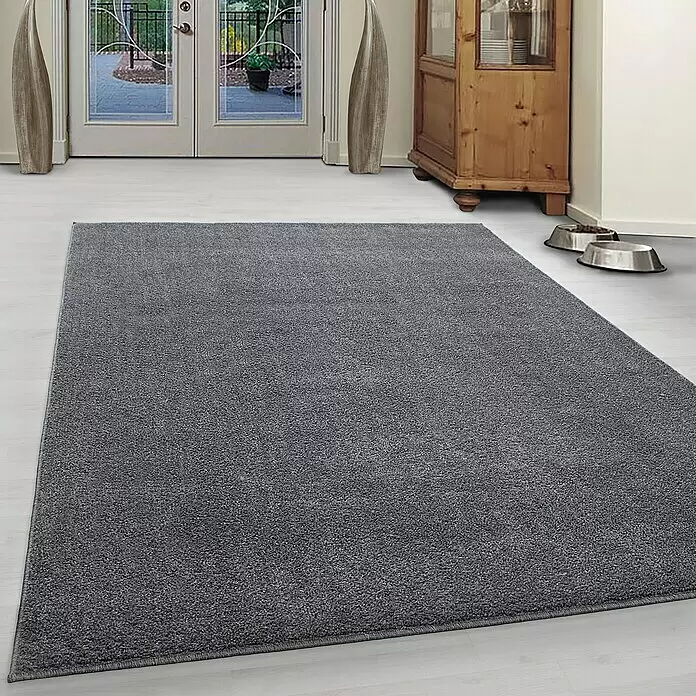 Kurzflorteppich Ata 7000Light Grey, 290 x 200 cm, 100 % Polypropylen