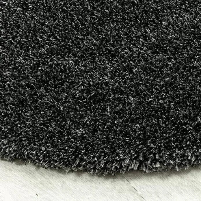 Hochflorteppich Fluffy 3500 - Grau, 370 x 280 cm, 100 % Polypropylen - Detailaufnahme