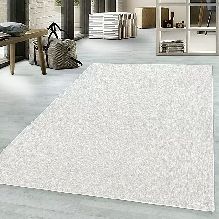 Flachgewebeteppich Nizza 1800 - Cream, 370 x 280 cm, 100% Polypropylen - Stimmungsaufnahme