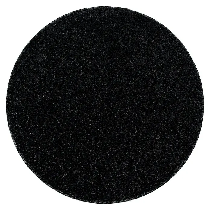 Kurzflorteppich Ata 7000 - Anthrazit, Durchmesser: 160 cm, 100 % Polypropylen - Schwarzer, runder Popsocket-Halter, perfekt für einen besseren Griff und sicheren Halt Ihres Smartphones. Praktisches Zubehör für den Alltag.