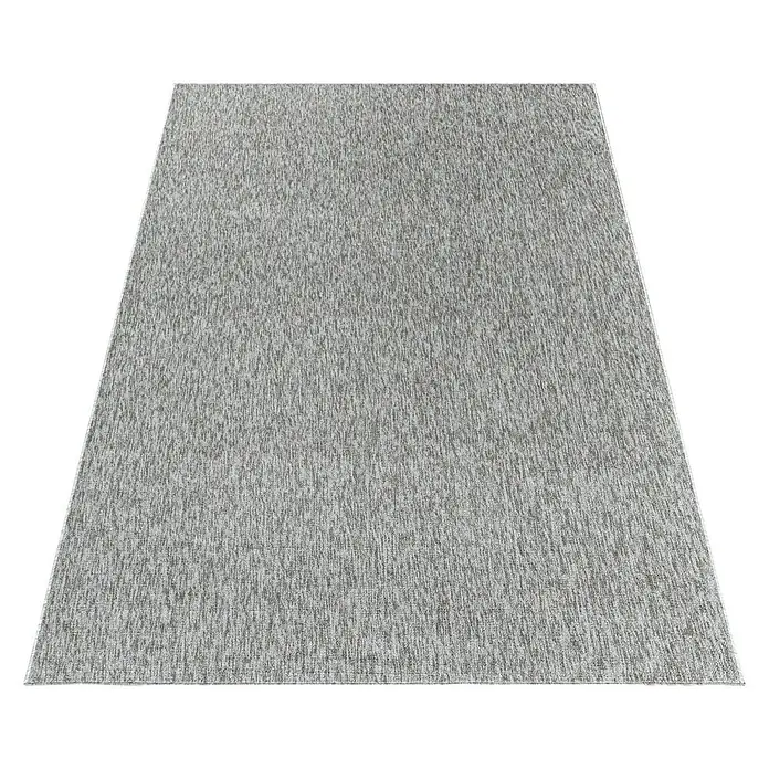 Flachgewebeteppich Nizza 1800 - Light Grey, 150 x 80 cm, 100% Polypropylen - Ein grauer Teppich, perfekt für jeden Raum, bietet Komfort und Stil. Die dezente Textur macht ihn zu einem vielseitigen Element der Inneneinrichtung.