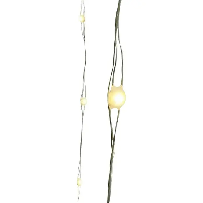 Guirnalda luminosa LED Int - Para interior, Color de luz: Blanco cálido, Número de bombillas: 100 ud., 495 cm - Guirnalda de luces con LED blanco cálido, perfecta para decoraciones festivas y crear un ambiente acogedor en interiores.