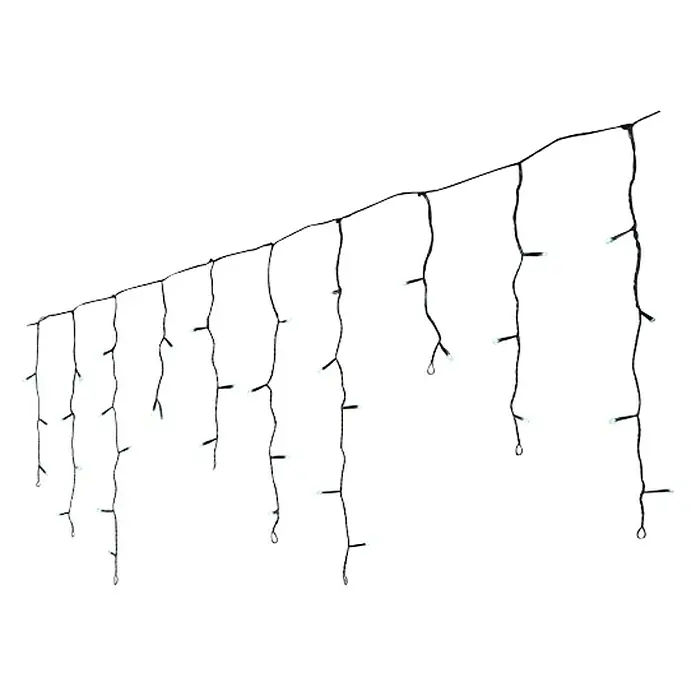 Guirnalda luminosa LED Cortina - Para interior, Color de luz: Blanco cálido, Número de bombillas: 119 ud., 5 m - Luces de Navidad con hilos colgantes y luces pequeñas. Ideal para decoraciones festivas interiores o exteriores.