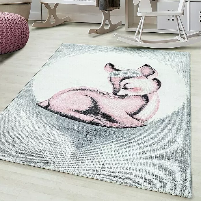 Kinderteppich Bambi 0850 - Pink, 170 x 120 cm, 100 % Polypropylen - Stimmungsaufnahme