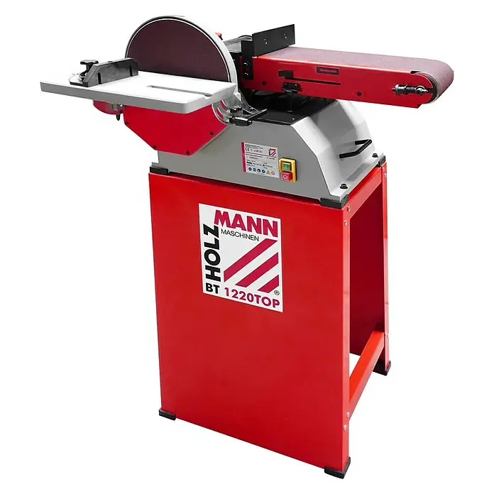 Holzmann Elektro-Bandschleifmaschine BT1220 - 750 W - Holzmann BT 1220TOP Kombinationsbandschleifmaschine für präzises Schleifen von Holz und anderen Materialien in Werkstätten.