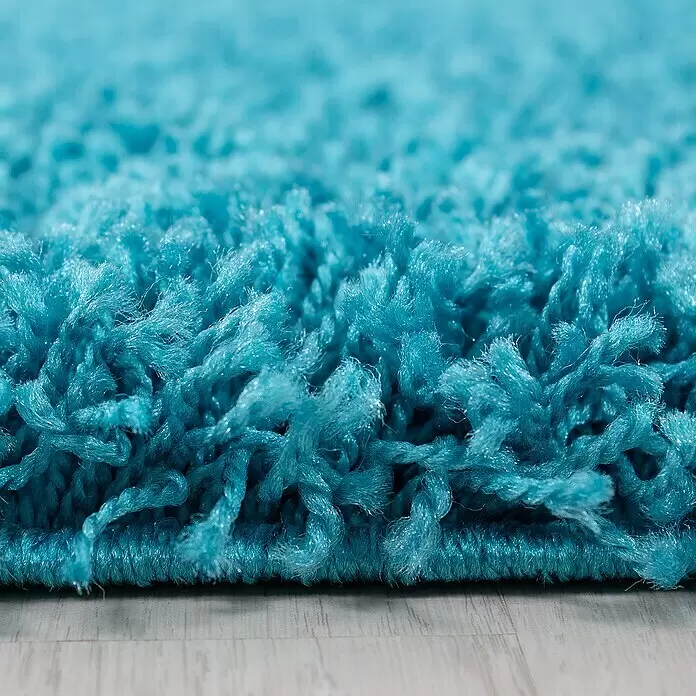 Hochflorteppich Life 1500 - Türkis, 400 x 300 cm, 100% Polypropylen - Detailaufnahme