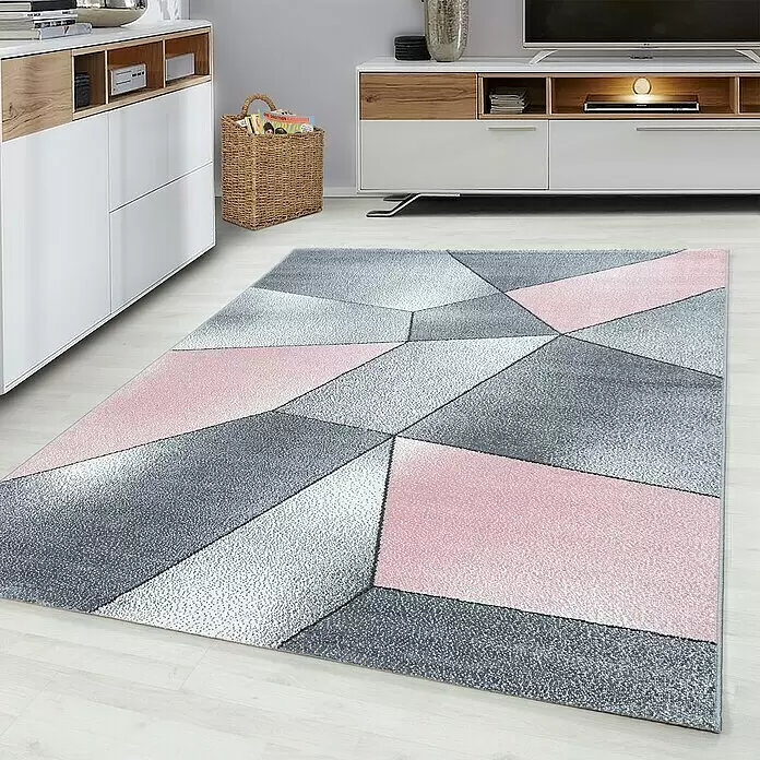 Kurzflorteppich Beta 1120Pink, 150 x 80 cm, 100 % Polypropylen