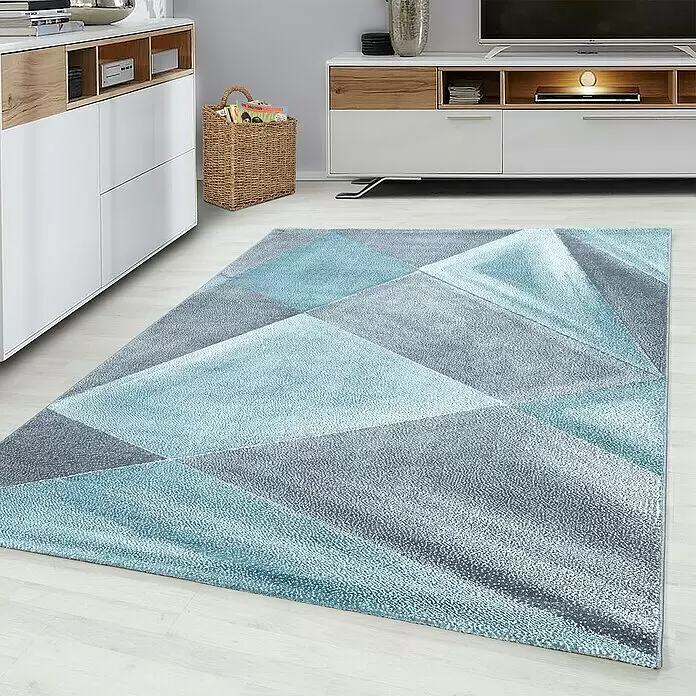 Kurzflorteppich Beta 1130 - Blau, 230 x 160 cm, 100 % Polypropylen - Stimmungsaufnahme