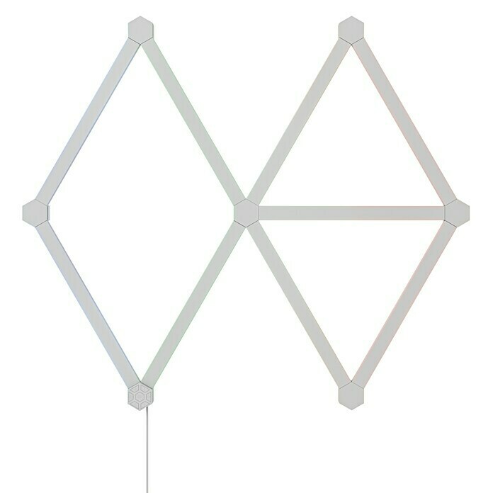 Nanoleaf LED-Lichtleiste Lines Starter-Set 9er2 W, Weiß, Länge: 27,85 cm, RGBW Front View