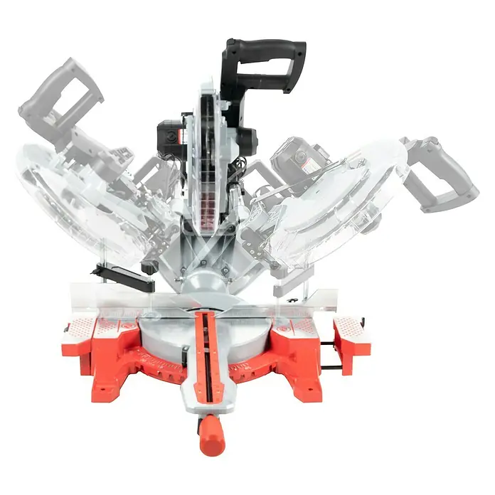 Holzmann Kapp- & Gehrungssäge - 1.900 W, Durchmesser Sägeblatt: 305 mm, Leerlaufdrehzahl: 3.800 U/min - Die Kapp- und Gehrungssäge in Aktion. Das Elektrowerkzeug ist ideal für präzise Holzarbeiten und Heimwerkerprojekte.