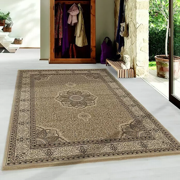 Kurzflorteppich Kashmir 2601Beige, 150 x 80 cm, 100% Polypropylen
