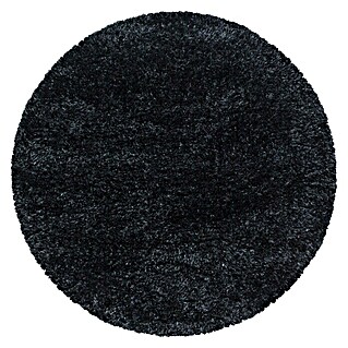 Hochflorteppich Brilliant 4200 (Schwarz, Durchmesser: 80 cm, 100% Polyester)