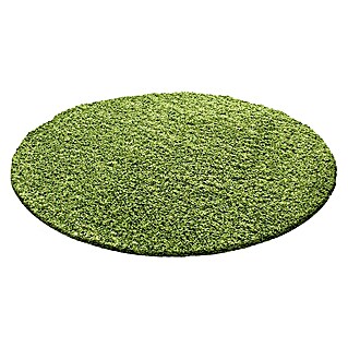Hochflorteppich Life 1500 (Grün, Durchmesser: 200 cm, 100% Polypropylen)