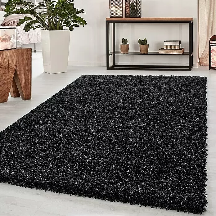 Hochflorteppich Dream 4000 - Anthrazit, 150 x 80 cm, 100% Polypropylen - Stimmungsaufnahme