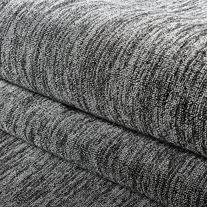 Flachgewebeteppich Nizza 1800 - Grau, 230 x 160 cm, 100% Polypropylen - Detailaufnahme