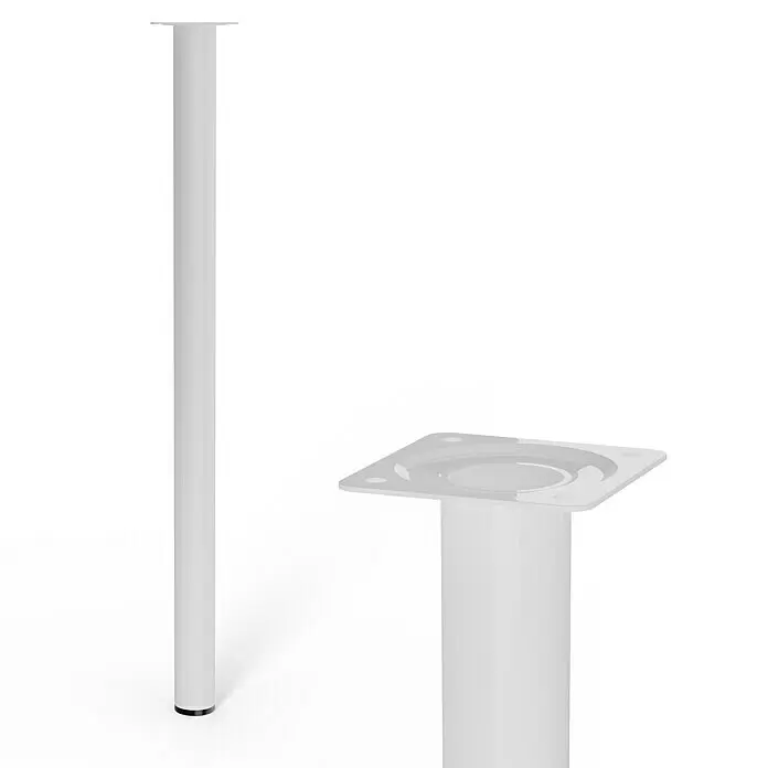 Walteco Möbelfuß - Ø x H: 3 x 40 cm, Stahl, Weiß - Detailaufnahme