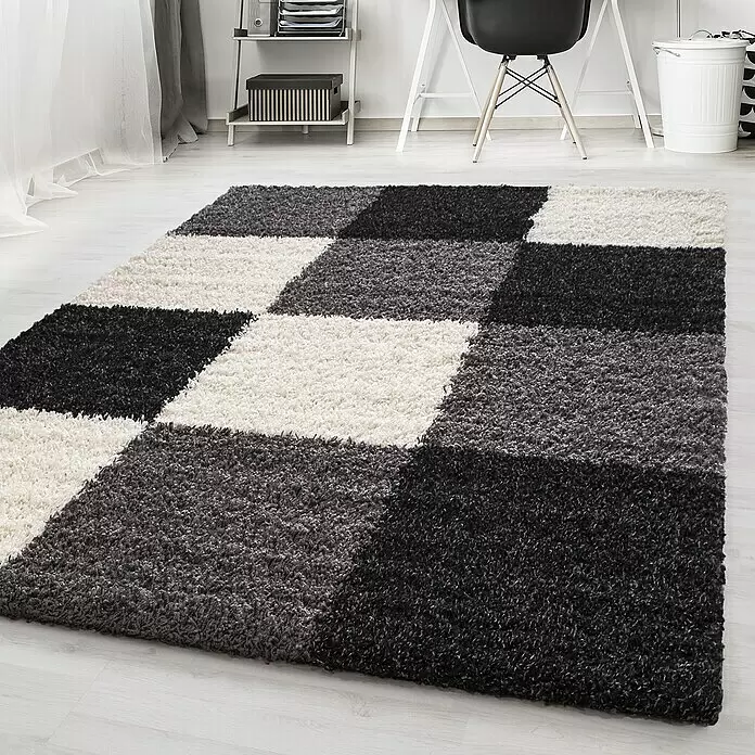 Hochflorteppich Life 1501Schwarz, 170 x 120 cm, 100% Polypropylen