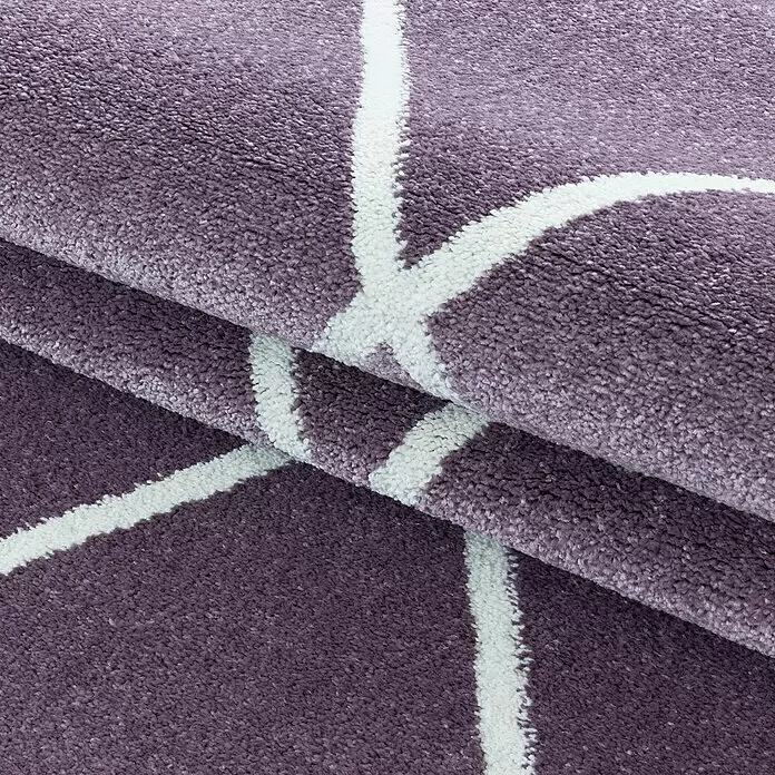Hochflorteppich Rio 4601Lila, 150 x 80 cm, 100% Polypropylen
