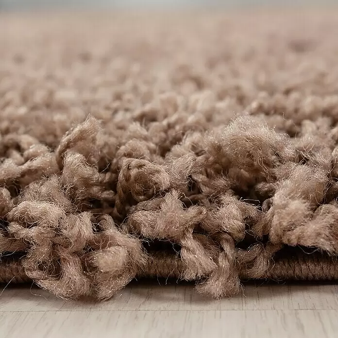 Hochflorteppich Life 1500 - Mocca, 200 x 100 cm, 100% Polypropylen - Detailaufnahme