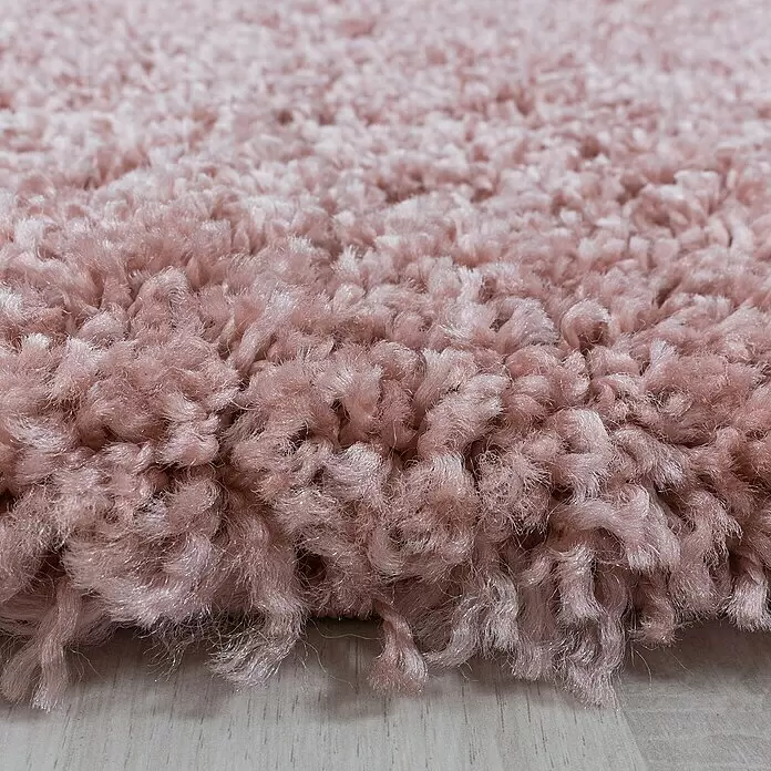 Hochflorteppich Sydney 3000 - Rose, Durchmesser: 120 cm, 100% Polypropylen - Detailaufnahme