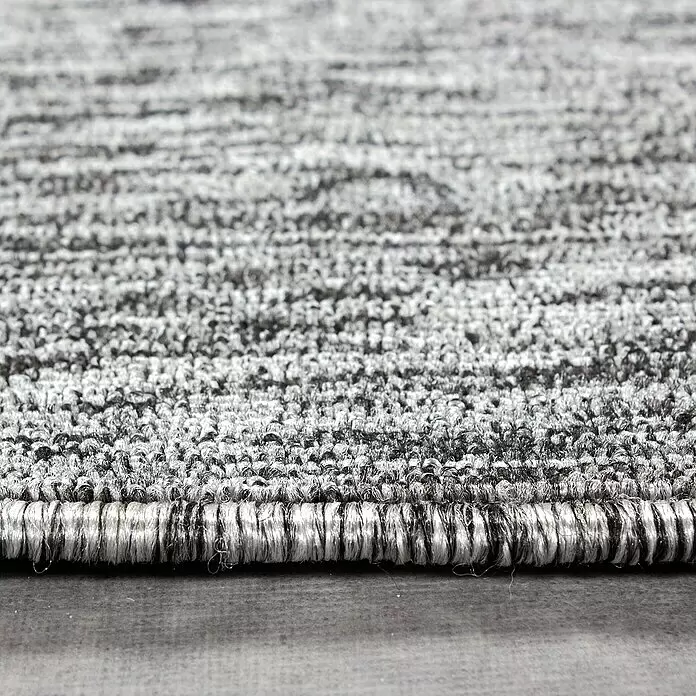 Flachgewebeteppich Nizza 1800 - Grau, 230 x 160 cm, 100% Polypropylen - Detailaufnahme
