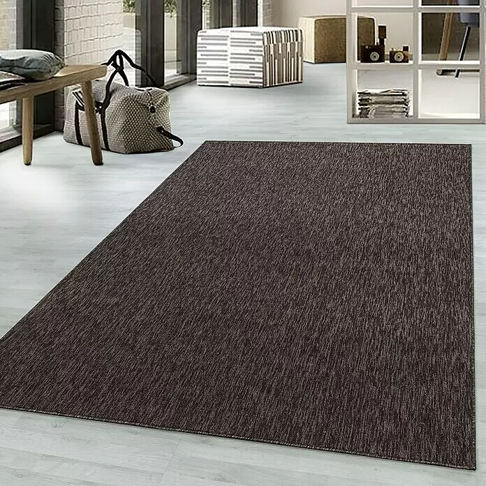 Flachgewebeteppich Nizza 1800 - Braun, 170 x 120 cm, 100% Polypropylen - Stimmungsaufnahme
