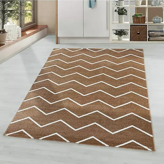 Hochflorteppich Rio 4602 - Kupfer, 200 x 140 cm, 100% Polypropylen - Stimmungsaufnahme