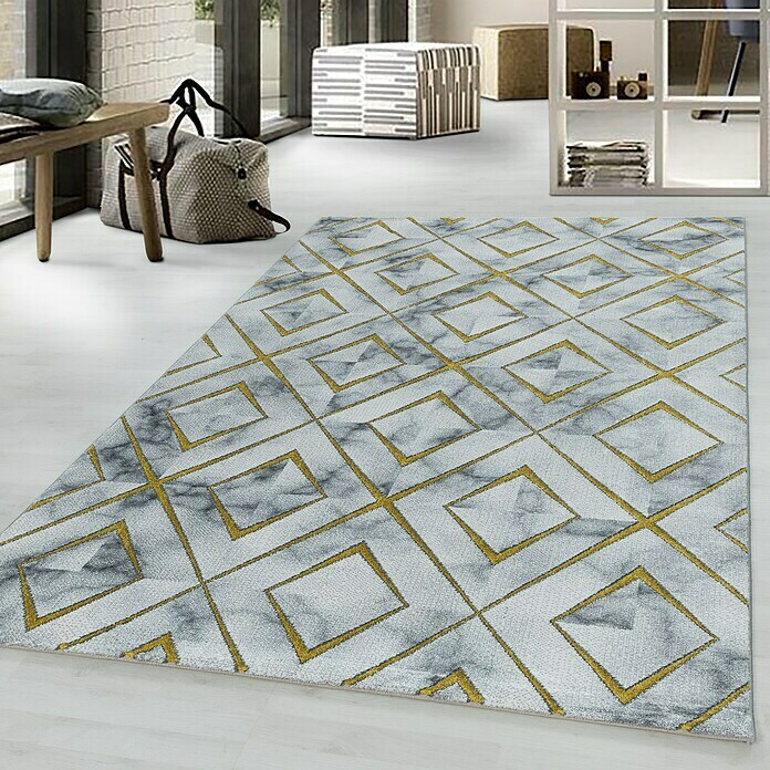 Kurzflorteppich Naxos 3811 (Gold, 200 x 140 cm, 80% Polypropylen, 20% Polyester) | BAUHAUS