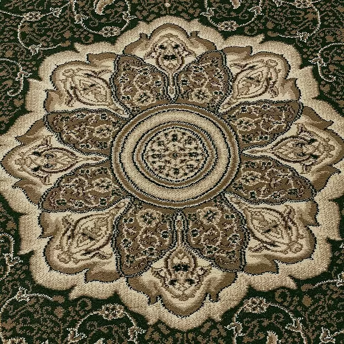 Kurzflorteppich Kashmir 2601 - Grün, 230 x 160 cm, 100 % Polypropylen - Detailaufnahme