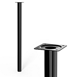 Möbelfuß (Ø x H: 3 x 50 cm, Stahl, Schwarz)