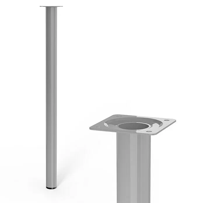 Walteco Möbelfuß - Ø x H: 3 x 80 cm, Stahl, Grau - Detailaufnahme