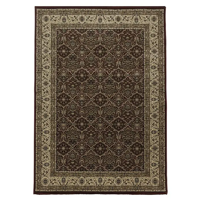 Kurzflorteppich Kashmir 2602 - Rot, 170 x 120 cm, 100 % Polypropylen - Dieser schöne Teppich mit seinem eleganten, traditionellen Design verleiht jedem Raum Wärme und Stil. Perfekt für ein gemütliches Ambiente.