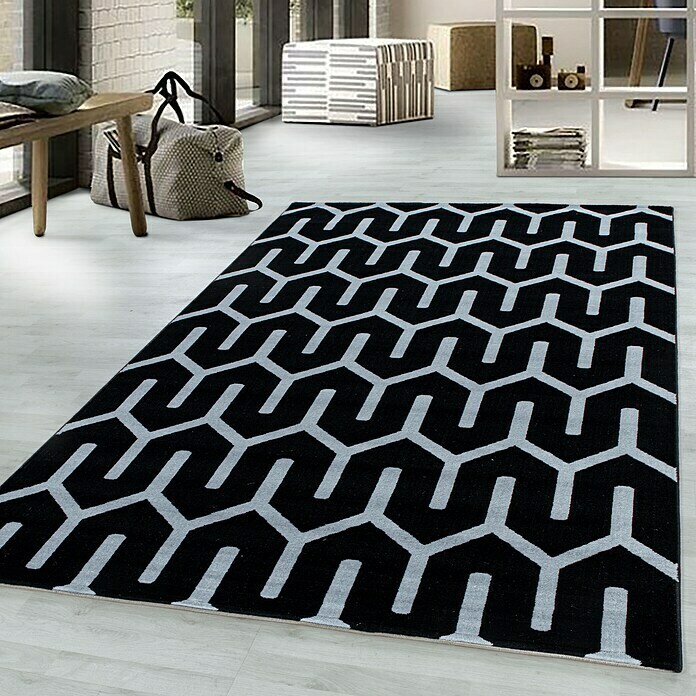 Kurzflorteppich Costa 3524 (Schwarz, 230 x 160 cm, 100 % Polypropylen) | BAUHAUS