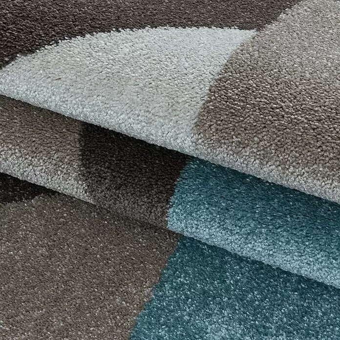 Kurzflorteppich Efor 3716 - Blau, 250 x 80 cm, 100% Polypropylen - Detailaufnahme