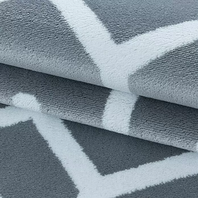 Kurzflorteppich Costa 3524 - Grau, 200 x 140 cm, 100 % Polypropylen - Detailaufnahme