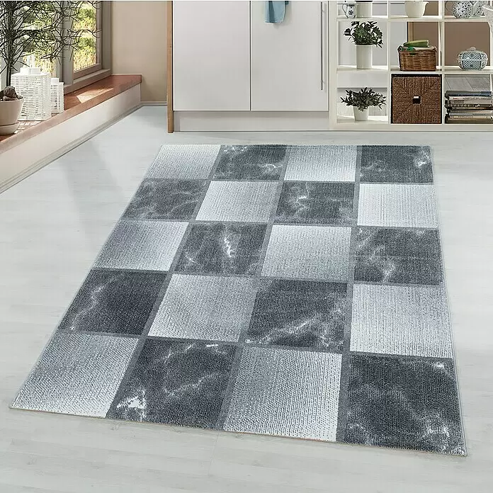Kurzflorteppich Ottawa 4201 - Grau, 200 x 140 cm, 100% Polypropylen - Stimmungsaufnahme