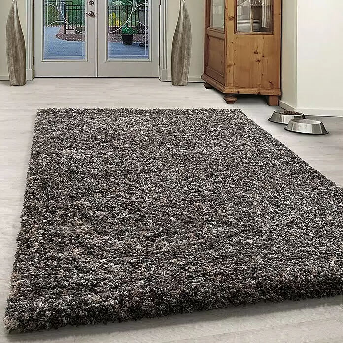 Hochflorteppich Enjoy 4500 - Taupe, 200 x 140 cm, 100% Polypropylen - Stimmungsaufnahme