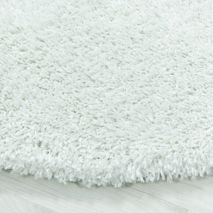 Hochflorteppich Fluffy 3500 (Weiß, Durchmesser: 120 cm, 100% Polypropylen) | BAUHAUS