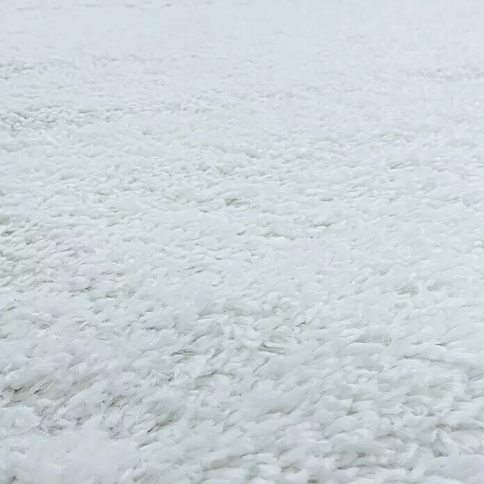 Hochflorteppich Fluffy 3500 - Weiß, 200 x 140 cm, 100 % Polypropylen - Detailaufnahme
